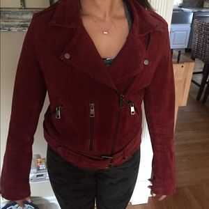 Red suede  jacket